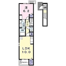 プランドール 1LDKの間取図画像