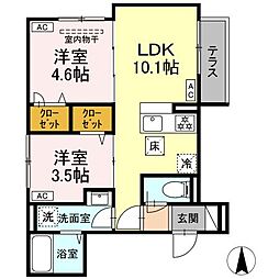 （仮称）荒川6丁目PJ 1階2LDKの間取り