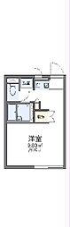 レオパレスチェリー 2階1Kの間取り