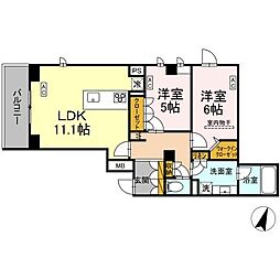 つくばエクスプレス 守谷駅 徒歩10分の賃貸マンション 3階2LDKの間取り