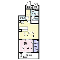 西武池袋線 保谷駅 徒歩9分の賃貸マンション 3階1LDKの間取り