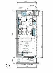 都営三田線 志村三丁目駅 徒歩9分の賃貸マンション 1階1Kの間取り