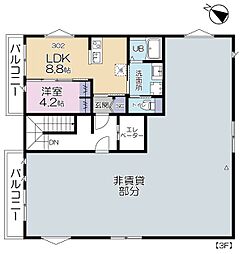 東京メトロ半蔵門線 押上駅 徒歩5分の賃貸マンション 3階1LDKの間取り