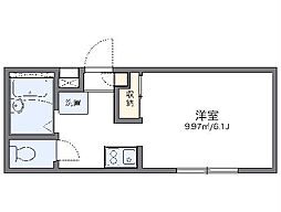 レオパレス神戸 1階1Kの間取り