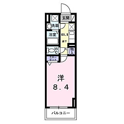 スアヴィス鳩ヶ谷 10階1Kの間取り