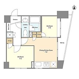 ＢＰＲレジデンス代々木 11階2DKの間取り