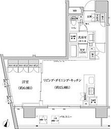 都営大江戸線 西新宿五丁目駅 徒歩7分の賃貸マンション 3階1LDKの間取り