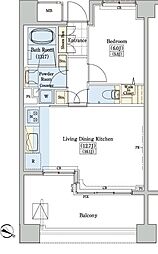 JR山手線 大塚駅 徒歩9分の賃貸マンション 5階1LDKの間取り