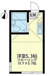 JR京浜東北・根岸線 鶴見駅 徒歩18分の賃貸アパート 1階ワンルームの間取り