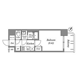 近鉄名古屋線 米野駅 徒歩10分の賃貸マンション 9階1Kの間取り