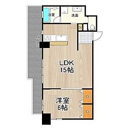 北大阪急行電鉄 緑地公園駅 徒歩20分の賃貸マンション 3階1LDKの間取り