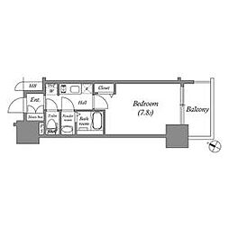 アドバンス名古屋モクシー 1Kの間取図画像