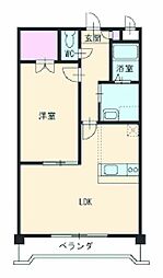 レジェンド21 4階1LDKの間取り