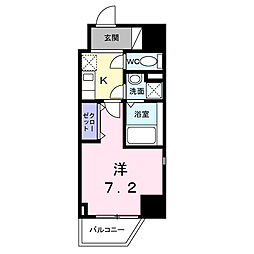 京急久里浜線 京急久里浜駅 徒歩3分の賃貸マンション 5階1Kの間取り