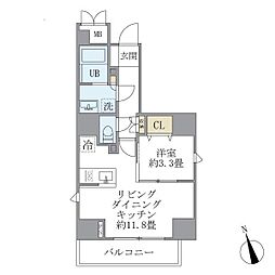 東京メトロ丸ノ内線 四谷三丁目駅 徒歩7分の賃貸マンション 2階1LDKの間取り