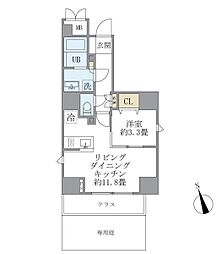 東京メトロ丸ノ内線 四谷三丁目駅 徒歩7分の賃貸マンション 1階1LDKの間取り