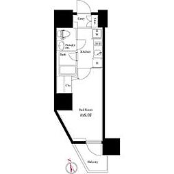 Ｌｏｇ品川サンズ 203 2階1Kの間取り