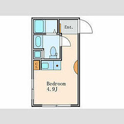 ＣＯＮＴＥＬ　ＴＯＧＯＳＨＩ 3階ワンルームの間取り