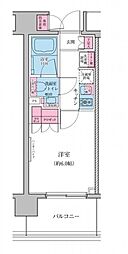 京急本線 青物横丁駅 徒歩5分の賃貸マンション 7階1Kの間取り