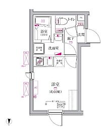 ベルシードステアー西新井 1階ワンルームの間取り