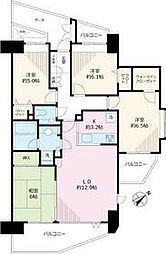 東武伊勢崎線 武里駅 徒歩4分の賃貸マンション 9階4LDKの間取り