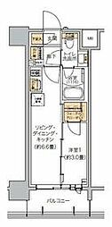 JR京浜東北・根岸線 田町駅 徒歩15分の賃貸マンション 5階1DKの間取り