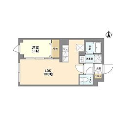 京王線 笹塚駅 徒歩6分の賃貸マンション 2階1LDKの間取り