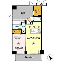 沖縄都市モノレール 美栄橋駅 徒歩5分の賃貸マンション 3階1LDKの間取り