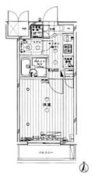 都営大江戸線 森下駅 徒歩8分の賃貸マンション 2階1Kの間取り