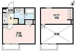 Cerisier 相模が丘（スリジエサガミガオカ） 2階1Kの間取り