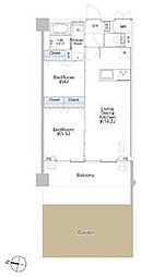 東急池上線 池上駅 徒歩6分の賃貸マンション 1階2LDKの間取り