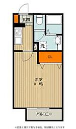 JR埼京線 浮間舟渡駅 徒歩6分の賃貸アパート 2階1Kの間取り