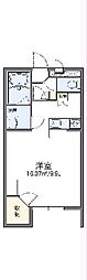 レオパレスとようら 1階1Kの間取り