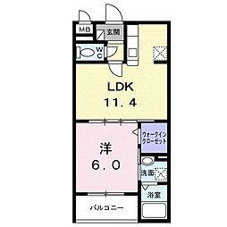 アーバンコート堀川西 502 5階1LDKの間取り