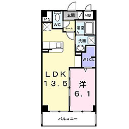 ｍａｉｓｏｎｔｒｕｓｔｏｎｅ 2階1LDKの間取り