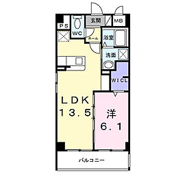 ｍａｉｓｏｎｔｒｕｓｔｏｎｅ 2階1LDKの間取り