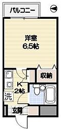 西武新宿線 鷺ノ宮駅 徒歩6分の賃貸マンション 1階1Kの間取り