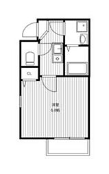 JR京浜東北・根岸線 港南台駅 徒歩15分の賃貸アパート 2階1Kの間取り