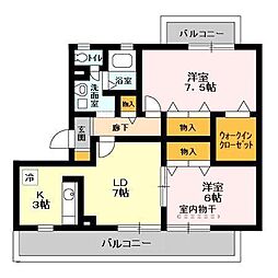 間取図画像 2LDK