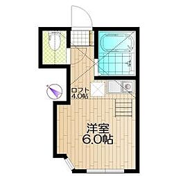 JR横須賀線 田浦駅 徒歩5分の賃貸アパート 1階ワンルームの間取り