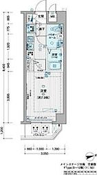 JR山手線 田端駅 徒歩8分の賃貸マンション 6階1Kの間取り