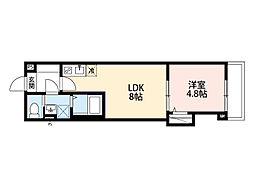 robot home新検見川(ロボットホームシンケミガワ) 3階1LDKの間取り