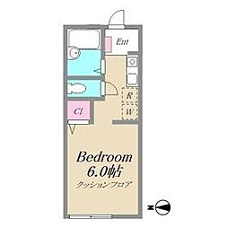 JR総武線 東中野駅 徒歩7分の賃貸アパート 1階1Kの間取り