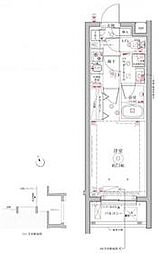 東急東横線 祐天寺駅 徒歩7分の賃貸マンション 1階1Kの間取り