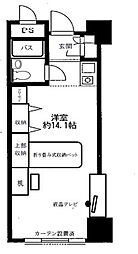 JR山手線 大塚駅 徒歩4分の賃貸マンション 6階ワンルームの間取り