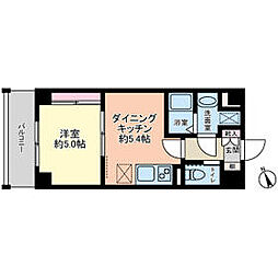 東京メトロ有楽町線 江戸川橋駅 徒歩5分の賃貸マンション 3階1DKの間取り