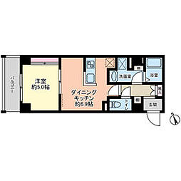 東京メトロ有楽町線 江戸川橋駅 徒歩5分の賃貸マンション 5階1DKの間取り