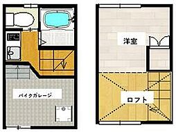 ドリームハイツ 1階1Kの間取り