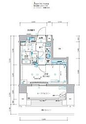 JR埼京線 浮間舟渡駅 徒歩9分の賃貸マンション 7階1Kの間取り