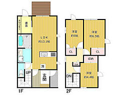 JR総武線 幕張駅 徒歩5分の賃貸一戸建て 1階3SLDKの間取り